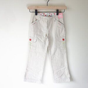 NEW Gymboree Y2K Holland Days Tulip Pocket Cargo Khaki Embroidered Pants Girls 6